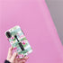 Compatible with iPhone XR Case Finger Grip,3D Embossed Pink Flowers Gray Shell Design, Rugged Shockproof Slim Fit Dual Layer Finger Ring Loop Stra...