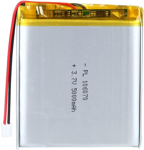 3.7V 5000mAh Battery 106070 Lithium Polymer Ion Rechargeable Li-ion Li-Po Battery with 2P PH 2.0mm Pitch Connector...