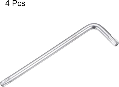 4pcs T15 Tamper Proof Torx Star Key Bit Wrench 2.32" L-Shaped 6 Points Wrenches Chrome-Vanadium Steel Hand Tool for Automotive/Home Repairs...