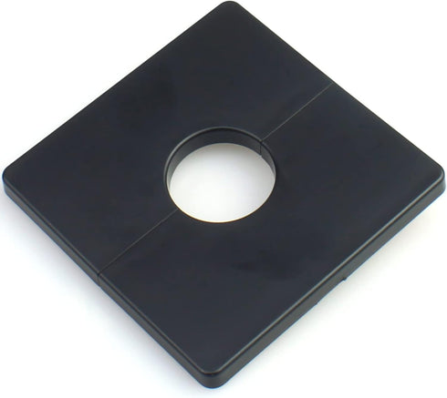FDXGYH 2 Pcs 1.0 Inch ABS Wall Split Flange Self-Adhesive Tape Square Escutcheon Plate Cover for Water Pipe Faucet Decoration Accessories...