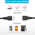 Micro USB 3.0 Cable (2 Pack), 1ft USB 3.0 A to Micro B Cable Cord Compatible with Camera, Seagate External Hard Drive, WD Western Digital My Passp...