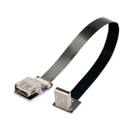 chenyang USB 2.0 Flat Cable USB 2.0 Male to Female 90 Degree UP Angled Data Transfer Charging Ribbon Flex Extension Cable Adapter 1.0M...