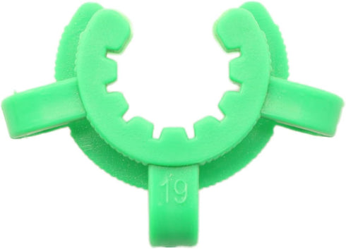8PCS Laboratory Plastic Tube Clamp 19mm Green Ground Glass Joint Frosted Joint Standard Conical Interface Clamp Suitable for Any Scientific or Hom...
