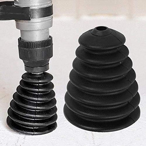 3Pcs Rubber Electric Hammer Drill Dust Cover Scalable Drill Dust Cover Collector for 6mm-16mm Drill Bits (black)...