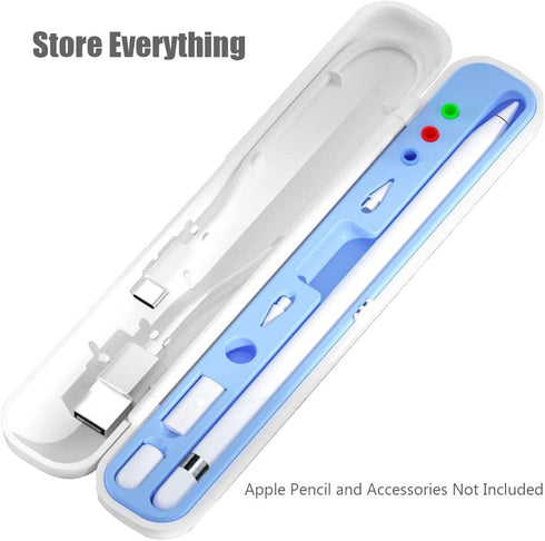YINVA Pencil Case for Apple Pencil 2nd Generation and 1st Gen, Pencil Holder Storage Box Design for iPad Pencil Tips Accessories(Blue)...