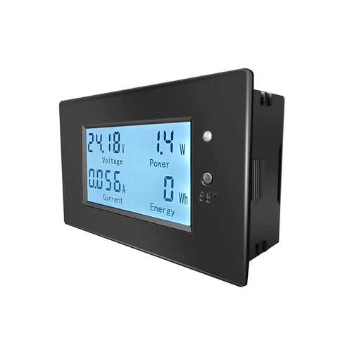 DC Multifunction Monitor Meter,6-200V,0-100A,LCD Display Digital Current Voltage Solar Power Meter Multimeter Ammeter Voltmeter...