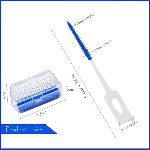 440Pcs Dual-Use Interdental Brushes Soft Silicone Dental Picks Toothpicks Between Teeth Gum, Flossing Toothpick Brush for Cleaning Orthodontic Wir...
