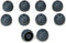 Shure EASFX1 Gray Soft Flex Sleeves, Large, 10 Pack (5 Pairs), Replacements for E1, E3, E4, E5, SCL3, SCL4, SCL5, SE110, SE210, SE310, SE420, SE53...