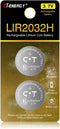 2 Pack 3.7V Lir2032H Rechargeable Coin Batteries for Key Fob,High Capacity 70mAh Lithium 2032 Rechargeable Button Cells Replace 3V Cr2032 Battery...