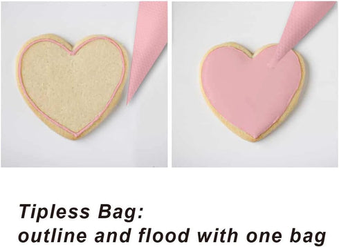 Tipless Piping Bags - 100pcs 12-Inch Disposable Piping Pastry Bag for Royal Icing/Cookies Decorating - Best Frosting Icing Bags Cookie/Cake Decora...