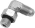(2-PACK) 6801-06-06-NWO Hydraulic Hose Adapter Fitting 3/8"Male JIC 37° Flare(9/16-18 UNF)×3/8"Male Adjustable Nut O-Ring Boss(9/16-18 UNF) 90°Elb...