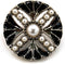 20 pcs Faux Pearls Inlaid Retro Pattern Enamel Openwork Metal Shank Sewing Buttons - 18mm - 23/32"...