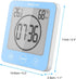 Digital Bathroom Shower Wall Clock Timer, LCD Digital Wall Clock with Suction Waterproof Temperature Humidity Gauge, Touch Screen Timer, Large Cou...