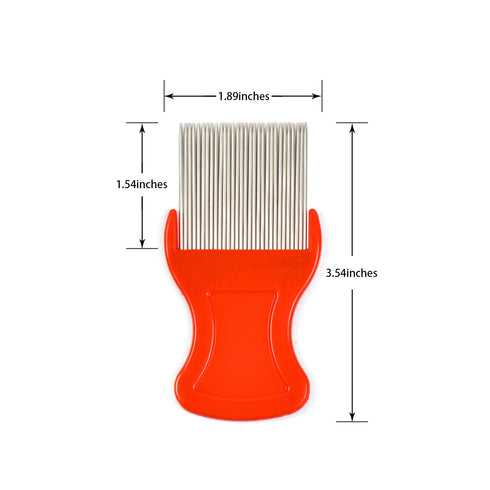 4 Pcs Lice Comb Nit Comb Pet Hair Grooming Comb Removal Dandruff Comb with Metal Teeth...