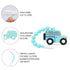 Baby Teething Toys,Food Grade Silicone Teether with One-Piece Pacifier Clip Holder,Shower Gift,Highly Effective Pain Relief for 3 Months+ Boy and ...