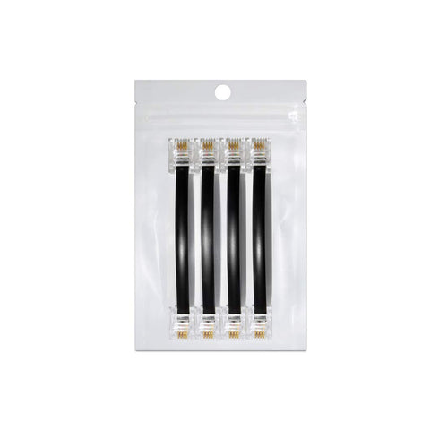 AmzPRO (4 Pack) 4 Inch Short Telephone Cable Rj11 Male to Male 4", Phone Line Cord (Black)...