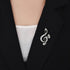 Delicate Music Note Brooch Lapel Pin Rhinestone Crystal G Clef Musical Pins Scarf Jackets Dress Suit Brides Corsage Brooches for Women Girls Men M...