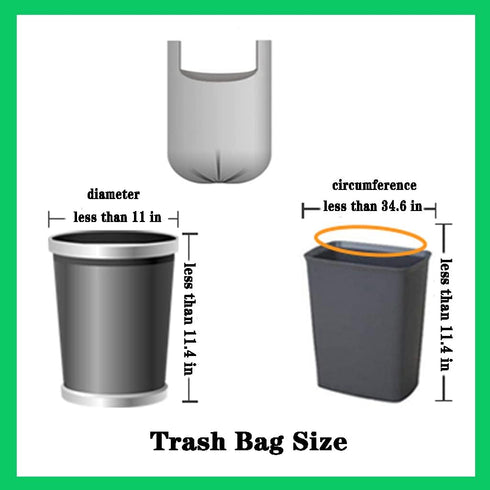 100 Count 4 Gallon Small Black Trash Bags, Durable PE Material, Handles, Breakpoints, 46x60cm...