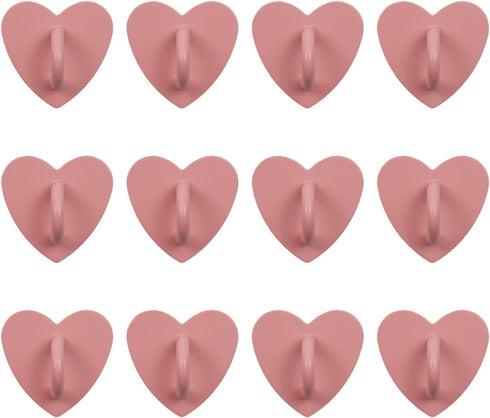 12Pcs Phone Charm Hook Adhesive Metal Phone Finger Grip Hook Cell Phone Ring Holder Stand for DIY Accessories (Pink, Heart Shaped)...