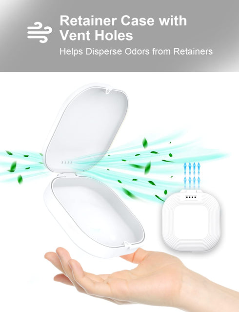 HEMILAB® Retainer Case, Slim Aligner Case with Vent Holes, Compatible with Invisalign, Mouth Guard Case, Cute Retainer Case with Retainer Removal ...