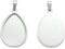 10pcs Stainless Steel 18x25mm Teardrop Bezel Pendant Trays DIY Cameo Base Blanks for Necklace Making...
