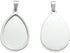 10pcs Stainless Steel 18x25mm Teardrop Bezel Pendant Trays DIY Cameo Base Blanks for Necklace Making...