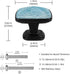 Ocean Decorative Cabinet Knobs - Elegant Designs 1.2" ABS Glass Square Black Handles for Home Kitchen Bedroom Decor - Easy Installation - Set of 4...