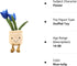 WUZHOU Tulip Plush Toy, 13.7" Flower Pot Stuffed Plushie Pillow Decoration, Soft Fluffy Toy Succulent Plants Friend Throw Pillow, Multicolor (Blue...