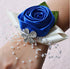 Arlai 1 pcs Wedding Bridesmaid Bride Wrist Corsage Decoration Hand Flower, Dark Blue...