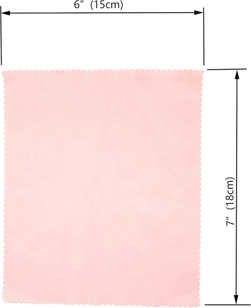 Glasses Cleaner Cloth - Microfiber Cloth for Eyeglasses, Lenses, Cameras, Screens, Cell Phone, LCD TV Screens and More - 6"x7" (Pink, 12 Pack)...