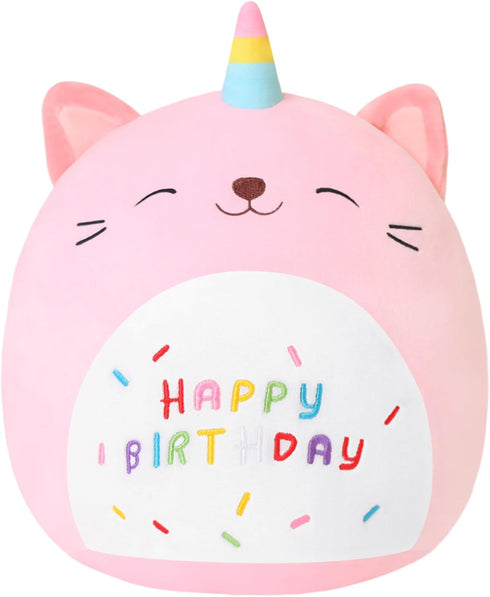 SQEQE Cat Plush Toy Unicorn Cat Stuffed Animal Cute Birthday Cat Plushies Pillow Soft Plushie Doll Gifts for Kid Decor(Pink Caticorn, 10 Inch)...