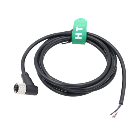 Sensor Actuator M12 A Coded 4 pin Elbow Female Shield Cable to Open Wire for Industrial Automation, Device Network DeviceNet, CANopen, IO Link, Pr...