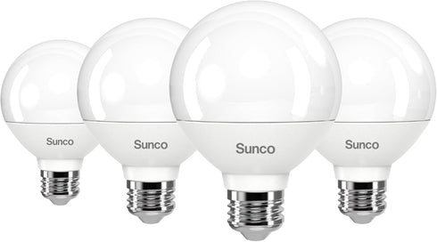 Sunco Lighting 4 Pack Vanity Globe Light Bulbs G25 LED for Bathroom Mirror, High Output 1000 LM, 100W Equivalent 11W, 5000K Daylight, Dimmable, E2...
