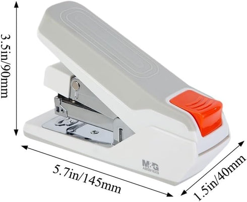 M&G Effortless Desktop Stapler, 50 Sheet Capacity, One Touch Stapling, Easy to Load Ergonomic Stapler, Heavy Duty Staplers includes 1000 Staples a...