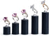 Black Acrylic Ring Display Stand 7 Piece Acrylic Cylinder Ring Display Organizer...