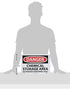 NMC D240PB DANGER - CHEMICAL STORAGE AREA - AUTHORIZED PERSONNEL ONLY – 14 in. x 10 in. PS Vinyl Danger Sign with White/Black Text on Red/White Ba...
