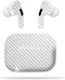 MightySkins Carbon Fiber Skin for Apple Airpods Pro - Solid Baby Blue | Textured Carbon Fiber Finish | Easy to Apply, Remove, and Change Styles | ...