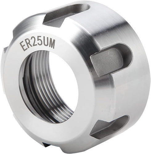 ER25 Clamping Nuts, Metal Collet Nut Chuck Holder Lathe Machine Tools Dynamic Balancing Nut Extras Swapping Precision Collets (M32×1.5-White) for ...