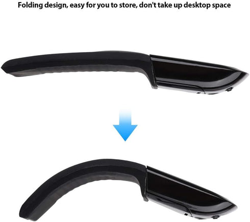 2.4G Mouse 1600DPI Ergonomic Foldable Optical Touch Mouse with USB Receiver Suitable for PC Laptop for Notebook for...
