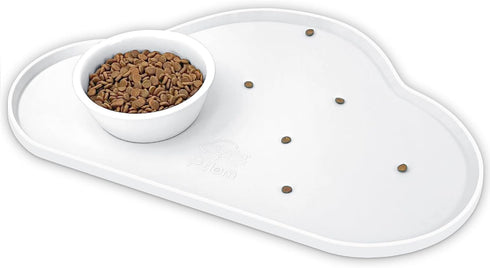 Ptlom Pet Placemat for Dogs and Cats, Non-Slip Waterproof Dog Feeding Mats Prevent Food and Water Overflow, Puppy Bowl Mat Suitable for Small, Med...