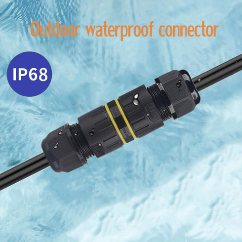 Outdoor Waterproof Connector,IP68 M16 2Way 3Core Electrical Cable Connector for 3.5-7mm Wire Range(AC 400V, 17.5A) Quick Repair Extend Power Cable...