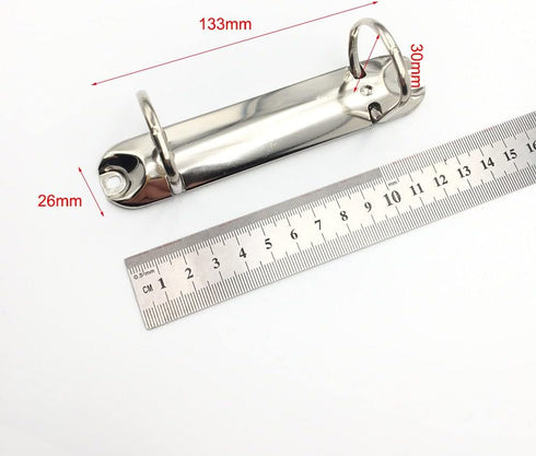 2Pcs Top binding 2 ring binder mechanism,2 D-rings, 30mm inner height, 26mm base width,133mm=5.2 inch length,No Boosters, binder spines,ring binde...