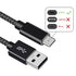 Vortex PD10GB3A-2-2-BLACK Type-C Data Cable 3A fast charging USB3.2 universal Mobile phone Tablet Nylon braid USB charging cable (2 pcs pack)(BLAC...