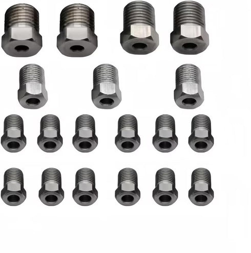 Stainless Brake Line Fitting Kit for 3/16" tube, Inverted Flare Silver (19 Fittings)...