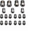 Stainless Brake Line Fitting Kit for 3/16" tube, Inverted Flare Silver (19 Fittings)...