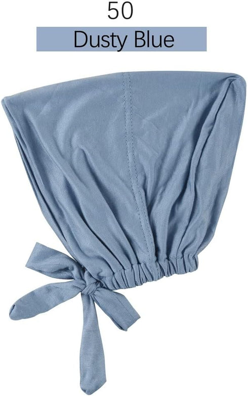 Faticinfa Under Scarf Hijab Cap with Tie-Back Closure Jersey Hijab Inner Caps with Rope Hijab Bonnet for Muslim Women...