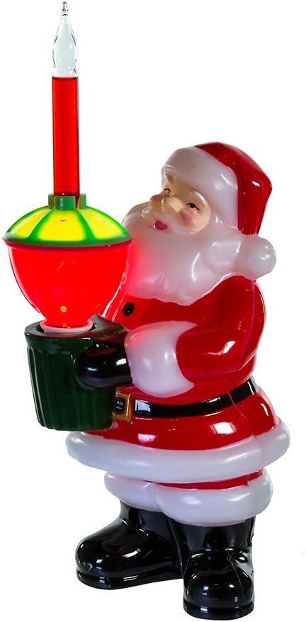 Kurt Adler Jolly Santa Bubble Light Tabletop Decoration, 7 1/4-Inch...