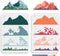 2pcs Layered Mountain Stencil 11.7×8.3inch Large Nature Mountain Forest Stencil Template with Paint Brush Reusable Tree Drawing Templates for Craf...