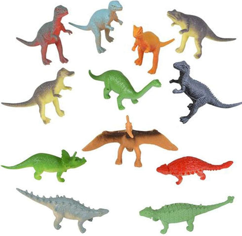 The Dreidel Company Toy Dinosaurs, 3" (12-Pack)...