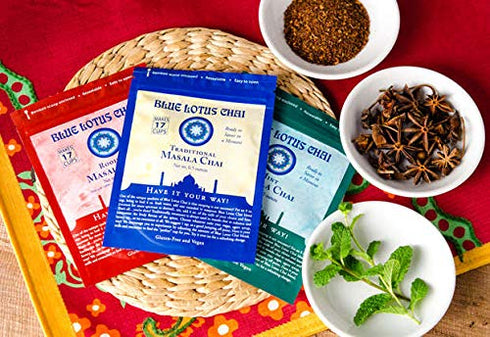 Blue Lotus Chai - Masala Chai Collection - Six Varieties - 0.5 oz each (14.17g)...